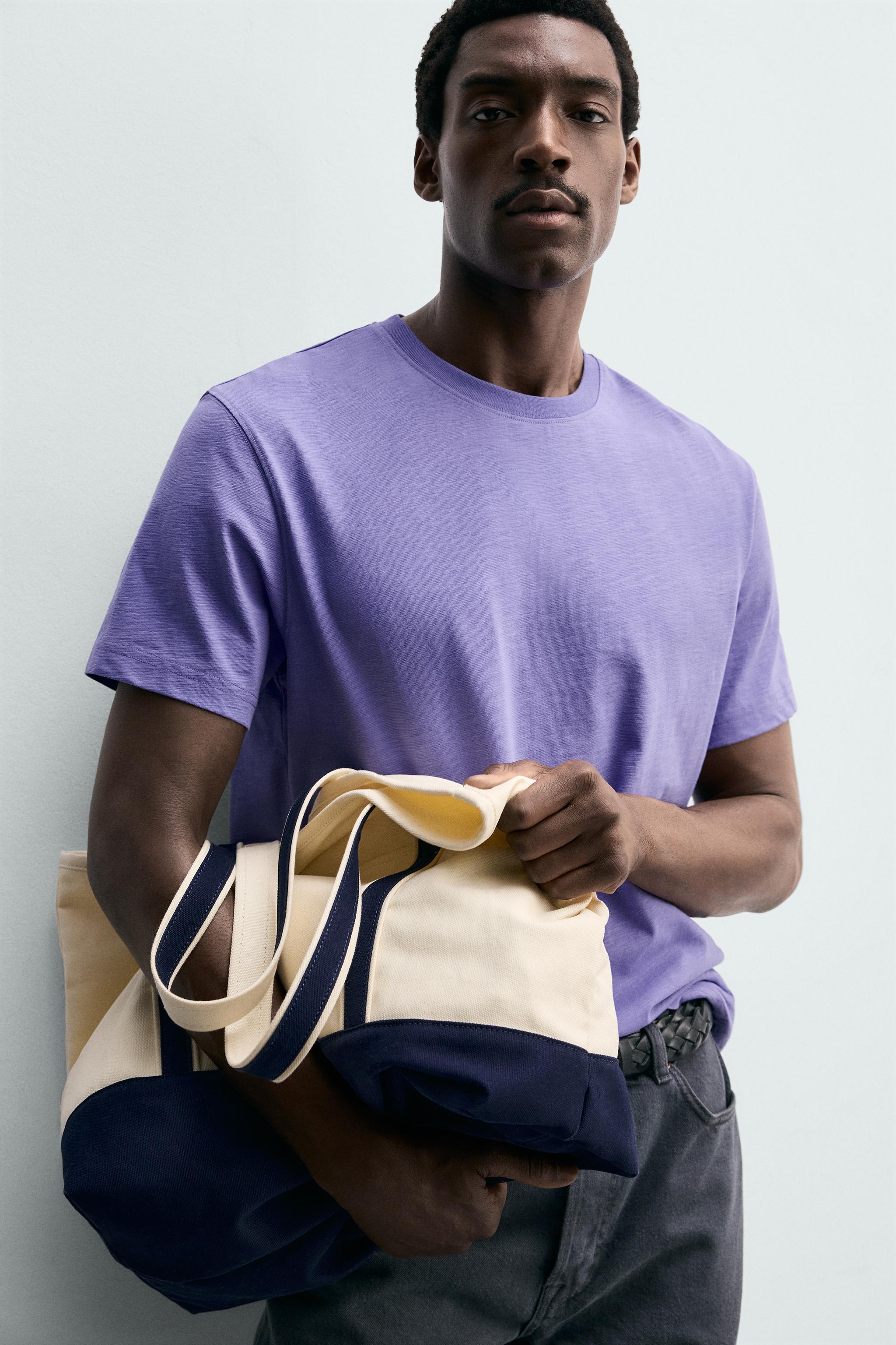 REGULAR FIT SLUB TEXTURE T-SHIRT